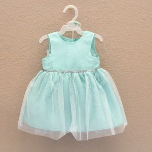 Beautiful Shimmering Turquoise Baby Girl Dress
